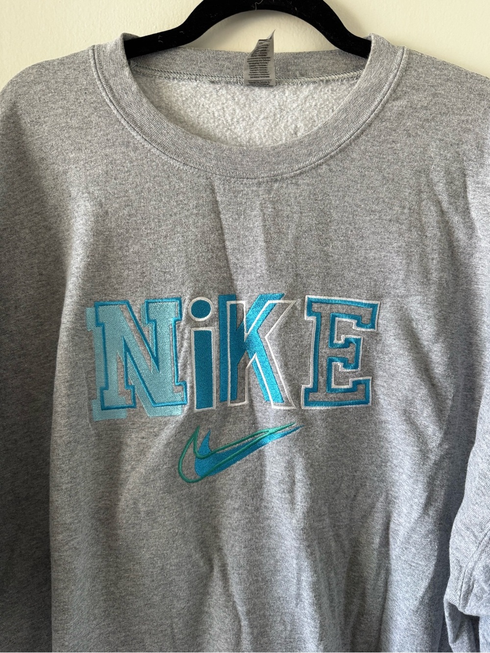 Nike Embroidered Blue Eclectic Logo Sweatshirt